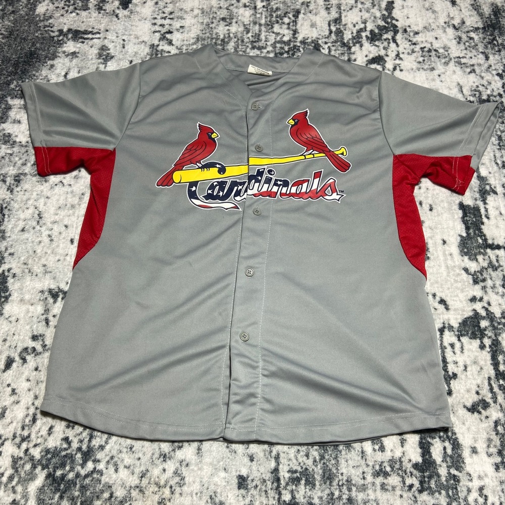 Match Up Promotions St Louis Cardinals Baseball Jersey Gray Red Mens XL MLB